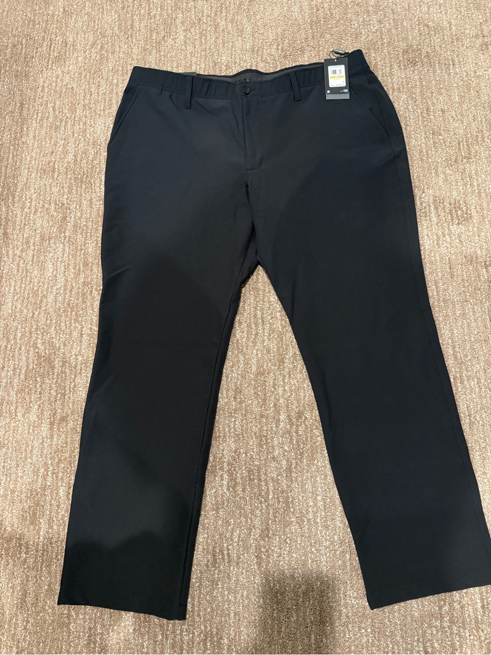 Men's Under Armour Black Golf Pants - Classic Straight Fit